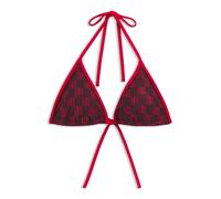 HUGO Top de bikini triangular con logos apilados - StyleMONOGRAM TRIANGLE, 50555664 Rojo M