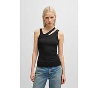 HUGO Top de canalé sin mangas con detalle recortado - StyleDatrus, 50537044 Negro XS
