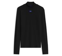 HUGO Top de cuello medio con logo - StyleEasy Longsleeve_B, 50525318 Negro XL