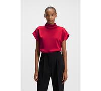 HUGO Top de cuello medio en raso fluido - StyleCaneli-1, 50525896 Rojo oscuro 36