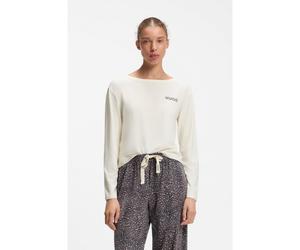 HUGO Top de pijama de manga larga con logo estampado - StyleCASUAL LS-SHIRT, 50570156 Natural M