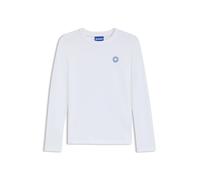 HUGO Top de punto de algodón con insignia de logo Happy HUGO - StyleDaliria_B, 50520316 Blanco XXL