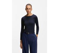 HUGO Top de punto elástico con logo apilado estampado - StyleDasiia, 50545208 Azul oscuro S