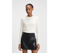 HUGO Top de punto slim fit con logo apilado bordado - StyleDafilomena_3, 50518378 Blanco S