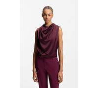 HUGO Top de satén con escote drapeado - StyleCasmini-1, 50553541 Púrpura oscuro 32