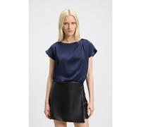 HUGO Top de satén con escote drapeado - StyleCimya-1, 50542328 Azul oscuro 40