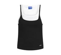 HUGO Top 'Dorough' negro / blanco M negro / blanco