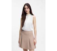 HUGO Top en satén con cuello caja y detalle drapeado - StyleChelina-1, 50566904 Blanco 34