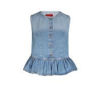 HUGO Blusa regular fit sin mangas en denim con péplum en el dobladillo - StyleGimma, 50563534 Azul S