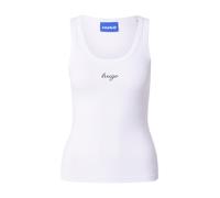 HUGO Camiseta de tirantes extra slim fit con logo estampado en relieve - StyleDamatank_B_1, 50572293 Blanco L