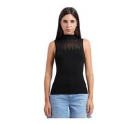 HUGO Top de punto con sección transparente - StyleSieffy, 50566633 Negro M