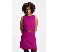 HUGO Top sin mangas con cuello con cremallera - StyleComila, 50564152 Rosa oscuro 42