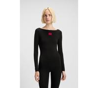 HUGO Top térmico slim fit con etiqueta con logo roja - StyleLS-SHIRT THERMAL, 50486081 Negro XXL