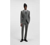 HUGO Traje con chaleco slim fit en sarga elástica técnica con motivo de pata de gallo - StyleHenry-Getlin253V1X, 50544664 Verde 56