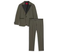 HUGO Traje de fit moderno en popelín de mezcla de lana - StyleKarl-Teagan253E1X, 50544619 Oliva 98