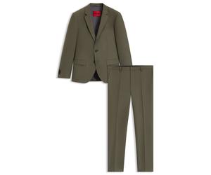 HUGO Traje slim fit de mezcla de lana con elástico de alto rendimiento - StyleHenry/Getlin232X, 50530116 Oliva 90