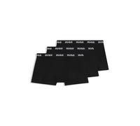 HUGO Trunk Triplet Pack – Pack de 3 bóxers para hombre, algodón elástico, Negro XL