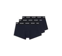 HUGO Calzoncillos TRUNK TRIPLET PACK – 3 uds algodón elástico logo en cintura Azul L