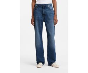 HUGO Vaqueros en denim elástico azul, de corte recto y pernera larga. - StyleElyah_B, 50520615 Azul 25/32