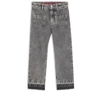 HUGO Vaqueros relaxed fit para niños en denim gris de algodón - StyleG00078/Z2004A, G00078 Gris oscuro 114