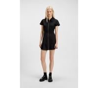 HUGO Vestido ajustado con cremallera delantera y falda plisada - StyleKahuma-1_B, 50543063 Negro 36