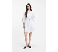 HUGO Vestido camisero en popelín de algodón con cinturón con hebilla - StyleKiloni, 50559525 Blanco 34