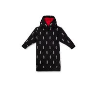 HUGO Vestido de forro polar con capucha para niñas con estampado de logos verticales - StyleG12109/09B06A, G12109 Negro 102