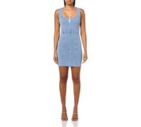 HUGO Vestido de punto vaquero para mujer, Azul verdadero, Large