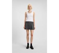 HUGO Vestido de tirantes de canalé con falda plisada - StyleNorila_B, 50542567 Blanco / Gris XL