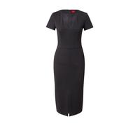 HUGO Vestido midi slim fit de tejido elástico con escote en pico - StyleKalamara-3, 50533641 Negro 34