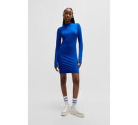 HUGO Vestido entallado de algodón elástico con insignia de logo - StyleNilla_B, 50531138 Azul XXL