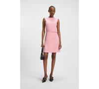 HUGO Vestido evasé con detalle de lazo y logo apilado - StyleKanine, 50542619 Rosa claro 42