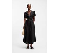 HUGO Vestido maxi de algodón con parte delantera retorcida - StyleKodela, 50559524 Negro 34