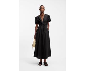 HUGO Vestido maxi de algodón con parte delantera retorcida - StyleKodela, 50559524 Negro 34