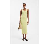 HUGO Vestido midi en punto de algodón con logo apilado - StyleNalimera, 50514521 Amarillo claro S