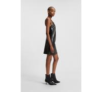 HUGO Vestido mini de tirantes de piel sintética con estampado grabado - StyleKilametta-1, 50546767 Negro 36