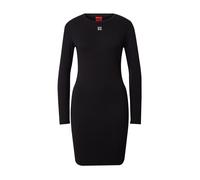 HUGO Vestido de canalé en tejido elástico con logo apilado - StyleNemalia_1, 50518385 Negro S