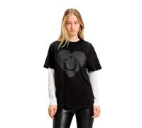 Hugo Vintage tee_b_5 Camiseta, 001negro, L Mujeres