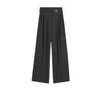 HUGO Pantalones relaxed fit de tejido elástico con cinturón - StyleHalmea, 50569030 Negro 38