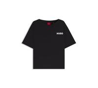 HUGO Camiseta de pijama relaxed fit de punto elástico con logo en contraste - StyleUNITE_T-SHIRT, 50490707 Negro L