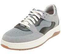 HUGO Zapatillas Kilian Tenn para Hombre en Piel sintética y Gamuza con Cordones, Talla, Gris Abierto., 44 EU
