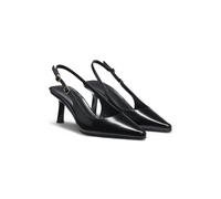 HUGO Zapatos de tacón con talón abierto en piel cepillada - StyleSeleny_Sling70_bro, 50563996 Negro 37