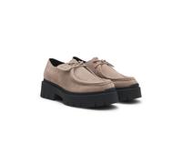HUGO Zapatos Derby de ante con etiqueta con logotipo extraíble - StyleKris_Derby_SD, 50552698 Beige claro 38