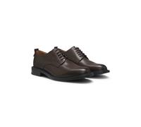 HUGO Zapatos Derby de piel con logo grabado - StyleLysander_derb_ltst, 50569016 Marrón oscuro 42