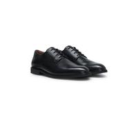 HUGO Zapatos Derby de piel lisa con logotipo en relieve - StyleGinsby_derb_lt, 50573074 Negro 41
