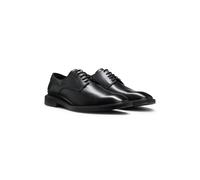 HUGO Zapatos Derby de piel lisa con logotipo en relieve - StyleGryff_Derb_lt, 50529049 Negro 39.5
