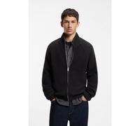 HUGO Zip-up relaxed-fit sweater in pure cotton - StyleSonzie, 50570281 Negro S
