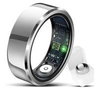 Hugrow Anillo inteligente para hombres y mujeres, rastreador de bienestar y fitness con sueño, pasos, frecuencia cardíaca, oxígeno en sangre, contador de calorías, anillo impermeable IP68 para iOS y