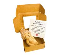 Hugs De Pocket Our - My Little Inquiant Bear Pluce con Tarjeta De Felicitación Y Caja | Mini Hecho A Mano Beaà | Animal de Apoyo Emocional para Regalos De Graduación