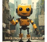 Hugs from Happy Robots: coloring book for kids
